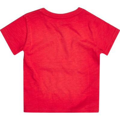 Mini boys red print T-shirt